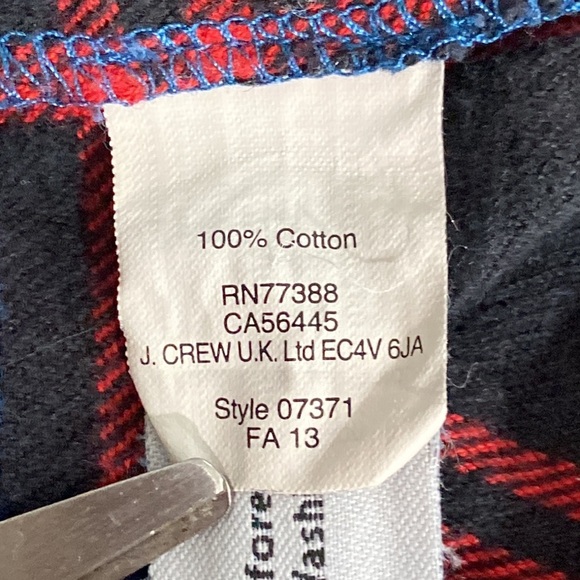 Madewell Blue Red Green Plaid Flannel Button Down Cabincore Casual Shirt 4925 - Picture 6 of 7